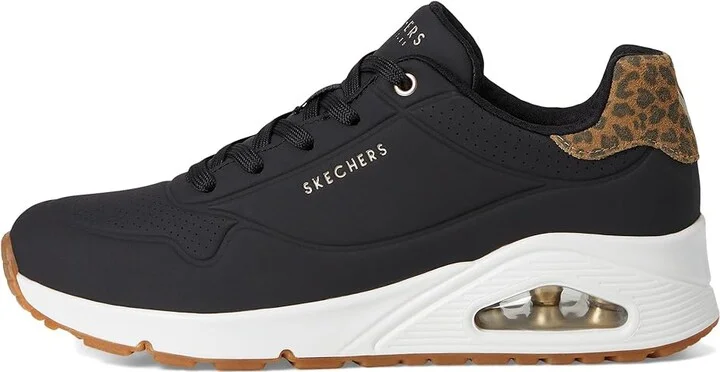 SKECHERS Uno - Jungle Nite Women's Shoes Black/Leopard : 9 B - Medium, Synthetic - Image 6