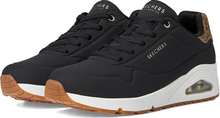 SKECHERS Uno - Jungle Nite Women's Shoes Black/Leopard : 9 B - Medium, Synthetic
