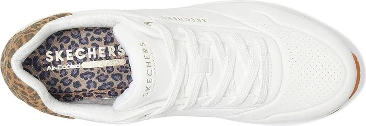 SKECHERS Uno - Jungle Nite Women's Shoes White/Leopard : 7.5 B - Medium, Synthetic - Image 2