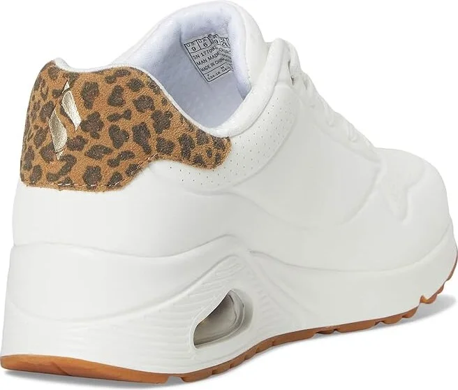 SKECHERS Uno - Jungle Nite Women's Shoes White/Leopard : 7.5 B - Medium, Synthetic - Image 4