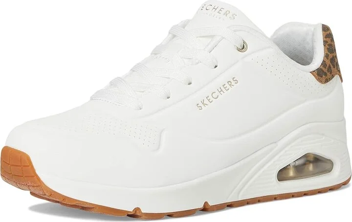 SKECHERS Uno - Jungle Nite Women's Shoes White/Leopard : 7.5 B - Medium, Synthetic - Image 5
