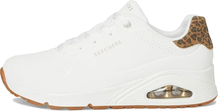 SKECHERS Uno - Jungle Nite Women's Shoes White/Leopard : 7.5 B - Medium, Synthetic - Image 6