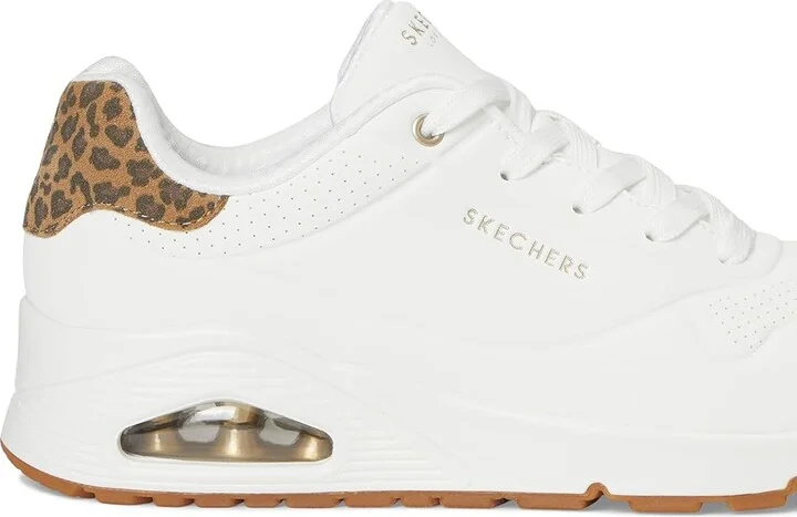 SKECHERS Uno - Jungle Nite Women's Shoes White/Leopard : 7.5 B - Medium, Synthetic - Image 7