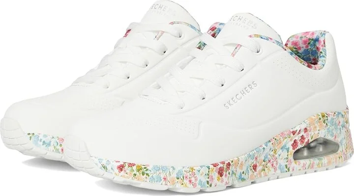 SKECHERS Uno - Majestic Garden Women's Shoes White : 5.5 B - Medium