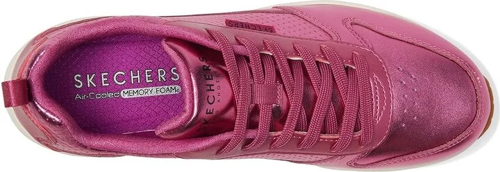 SKECHERS Uno - Metallixs Women's Shoes Magenta : 8.5 B - Medium, Leather - Image 2