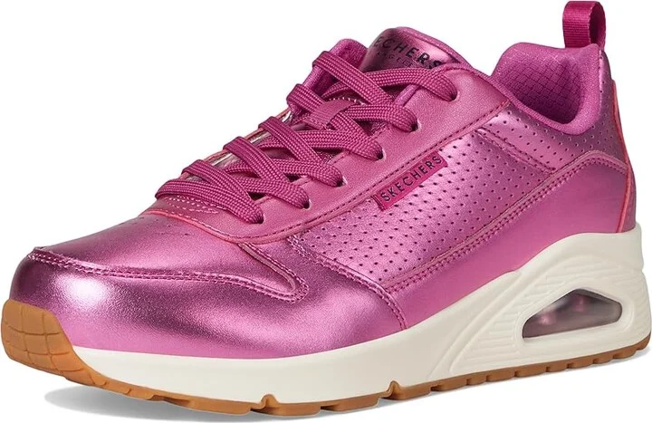 SKECHERS Uno - Metallixs Women's Shoes Magenta : 8.5 B - Medium, Leather - Image 5