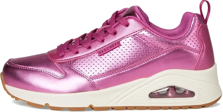 SKECHERS Uno - Metallixs Women's Shoes Magenta : 8.5 B - Medium, Leather - Image 6