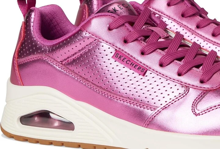 SKECHERS Uno - Metallixs Women's Shoes Magenta : 8.5 B - Medium, Leather - Image 7