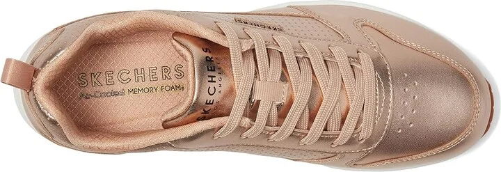 SKECHERS Uno - Metallixs Women's Shoes Rose Gold : 8 B - Medium, Leather - Image 2
