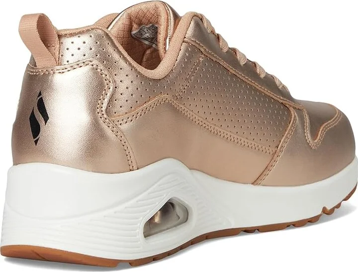 SKECHERS Uno - Metallixs Women's Shoes Rose Gold : 8 B - Medium, Leather - Image 4