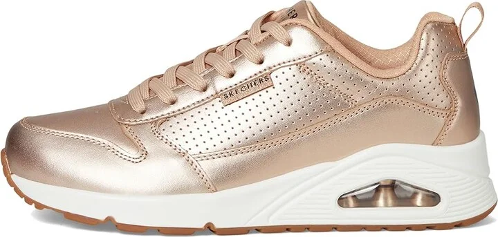 SKECHERS Uno - Metallixs Women's Shoes Rose Gold : 8 B - Medium, Leather - Image 6