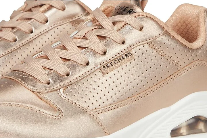 SKECHERS Uno - Metallixs Women's Shoes Rose Gold : 8 B - Medium, Leather - Image 7