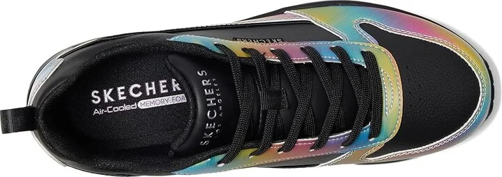 SKECHERS Uno - Opalescent Women's Shoes Black/Black : 5.5 B - Medium, Synthetic - Image 2