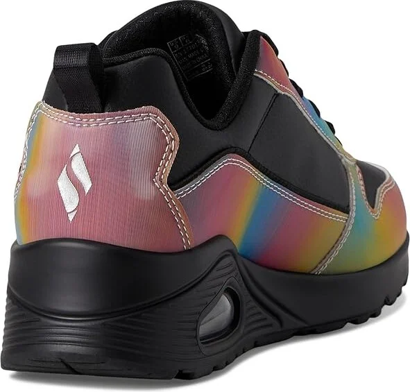 SKECHERS Uno - Opalescent Women's Shoes Black/Black : 5.5 B - Medium, Synthetic - Image 4