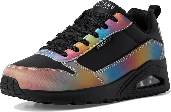 SKECHERS Uno - Opalescent Women's Shoes Black/Black : 5.5 B - Medium, Synthetic - Image 5
