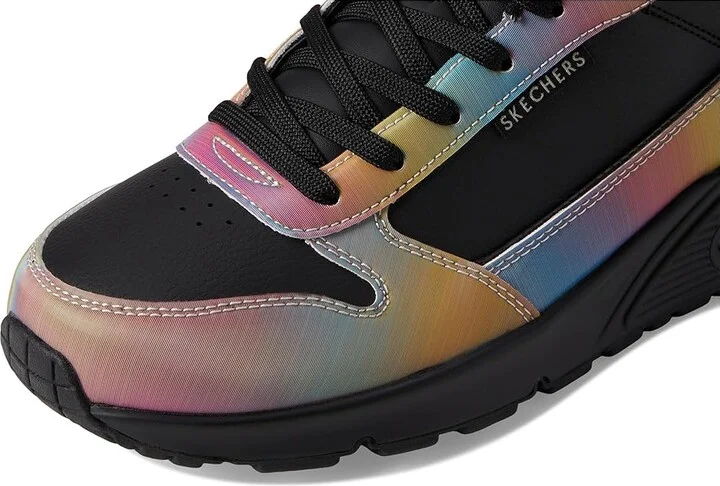 SKECHERS Uno - Opalescent Women's Shoes Black/Black : 5.5 B - Medium, Synthetic - Image 7