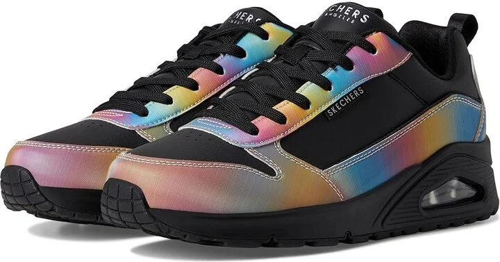 SKECHERS Uno - Opalescent Women's Shoes Black/Black : 5.5 B - Medium, Synthetic