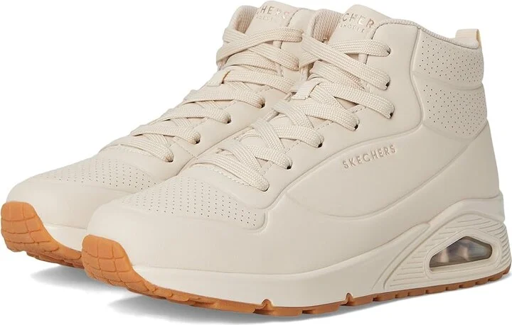 SKECHERS Uno-Stand High Women's Shoes White : 6 B - Medium, Synthetic