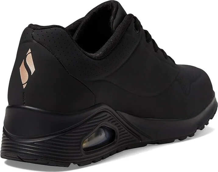 SKECHERS Uno - Stand On Air Women's Shoes Black/Black : 5.5 B - Medium, Leather/Synthetic - Image 4