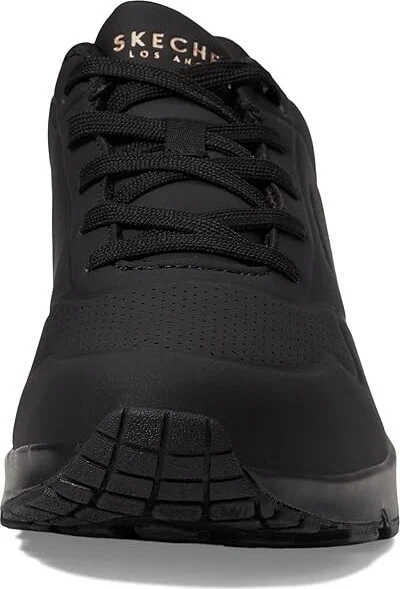 SKECHERS Uno - Stand On Air Women's Shoes Black/Black : 5.5 B - Medium, Leather/Synthetic - Image 5