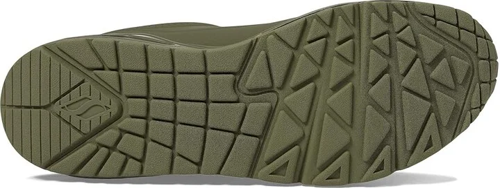 SKECHERS Uno - Stand On Air Women's Shoes Olive : 5 B - Medium, Leather/Synthetic - Image 3