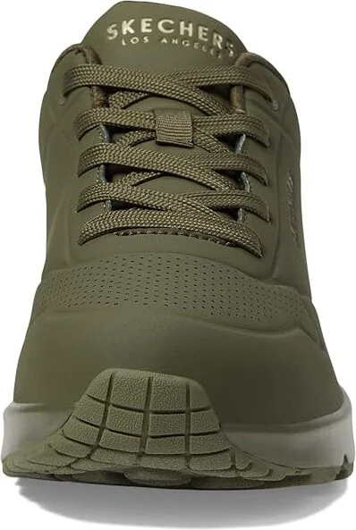 SKECHERS Uno - Stand On Air Women's Shoes Olive : 5 B - Medium, Leather/Synthetic - Image 5
