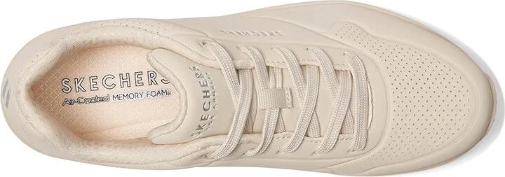 SKECHERS Uno - Stand On Air Women's Shoes White : 10 B - Medium, Leather/Synthetic - Image 2
