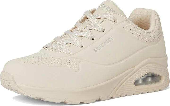 SKECHERS Uno - Stand On Air Women's Shoes White : 10 B - Medium, Leather/Synthetic - Image 5