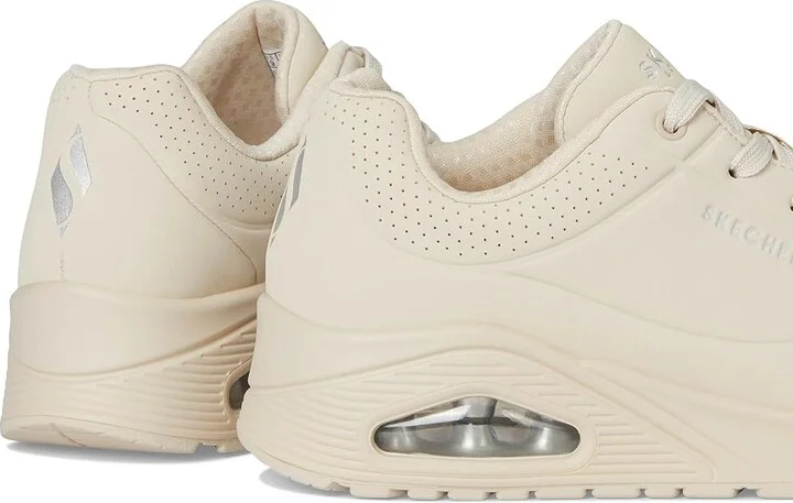 SKECHERS Uno - Stand On Air Women's Shoes White : 10 B - Medium, Leather/Synthetic - Image 7