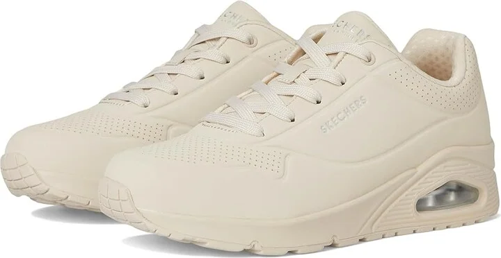 SKECHERS Uno - Stand On Air Women's Shoes White : 10 B - Medium, Leather/Synthetic