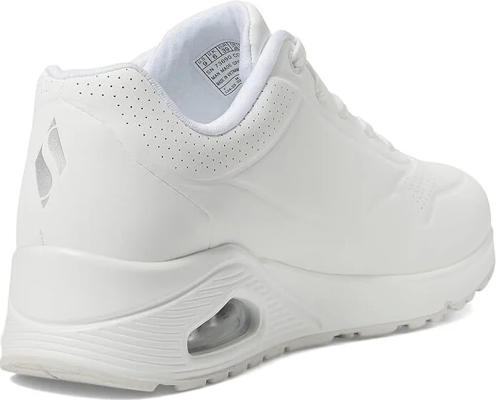 SKECHERS Uno - Stand On Air Women's Shoes White : 5.5 B - Medium, Leather/Synthetic - Image 4