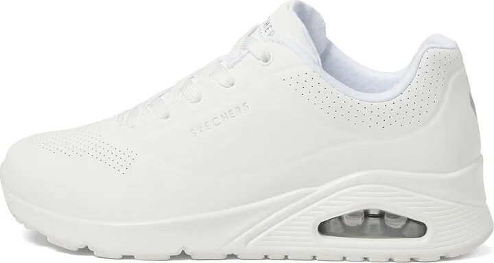 SKECHERS Uno - Stand On Air Women's Shoes White : 5.5 B - Medium, Leather/Synthetic - Image 6