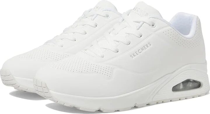 SKECHERS Uno - Stand On Air Women's Shoes White : 5.5 B - Medium, Leather/Synthetic