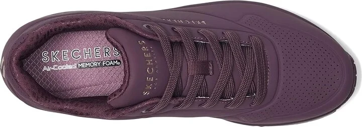 SKECHERS Uno - Stand On Air Women's Shoes Wine : 6 B - Medium, Leather/Synthetic - Image 2