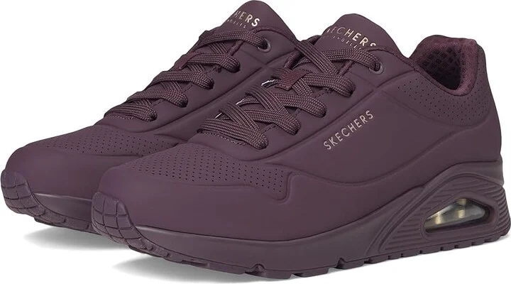 SKECHERS Uno - Stand On Air Women's Shoes Wine : 6 B - Medium, Leather/Synthetic