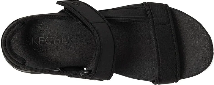 SKECHERS Uno - Summer Stand2 Women's Sandals Black/Black : 9 B - Medium, Leather/Rubber - Image 2