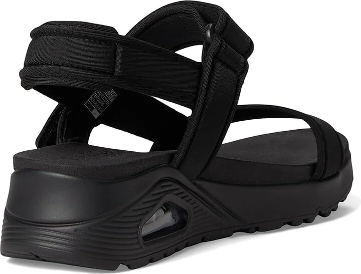 SKECHERS Uno - Summer Stand2 Women's Sandals Black/Black : 9 B - Medium, Leather/Rubber - Image 4