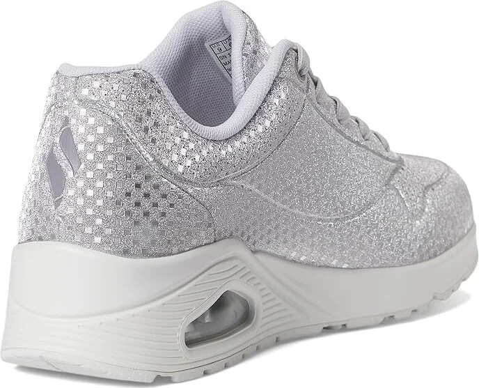 SKECHERS Uno Women's Shoes Silver : 9.5 B - Medium - Image 4