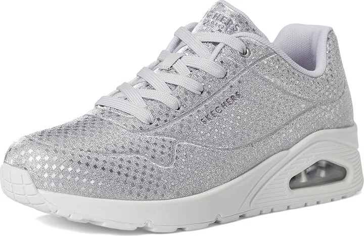 SKECHERS Uno Women's Shoes Silver : 9.5 B - Medium - Image 5