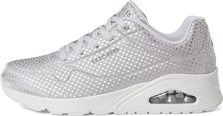SKECHERS Uno Women's Shoes Silver : 9.5 B - Medium - Image 6