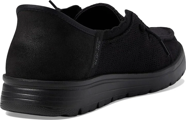 SKECHERS Venice - Coastal Groove Hands Free Slip-Ins Women's Shoes Black/Black : 5 B - Medium, Synthetic/Textile - Image 4