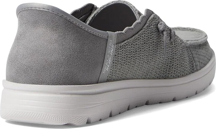 SKECHERS Venice - Coastal Groove Hands Free Slip-Ins Women's Shoes Grey : 5.5 B - Medium, Synthetic/Textile - Image 4