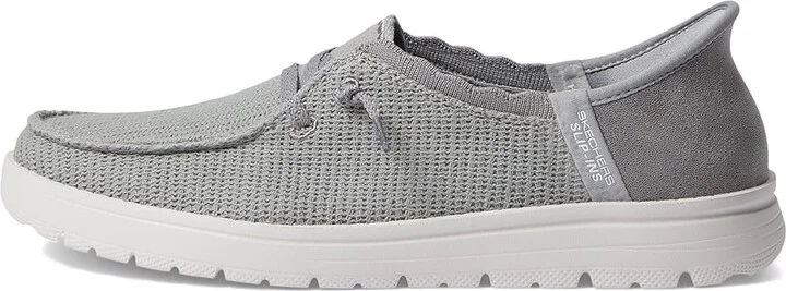 SKECHERS Venice - Coastal Groove Hands Free Slip-Ins Women's Shoes Grey : 5.5 B - Medium, Synthetic/Textile - Image 6
