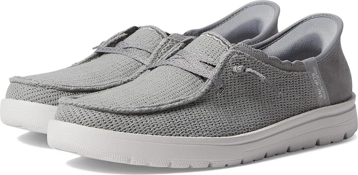 SKECHERS Venice - Coastal Groove Hands Free Slip-Ins Women's Shoes Grey : 5.5 B - Medium, Synthetic/Textile