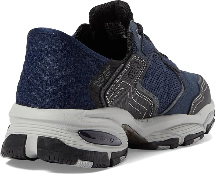 SKECHERS Vigor 3.0 Drafting Hands Free Slip-Ins Men's Shoes Navy/Black : 7 D - Medium, Leather/Synthetic/Textile - Image 4