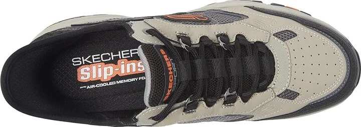 SKECHERS Vigor 3.0 Drafting Hands Free Slip-Ins Men's Shoes Taupe/Black : 7 D - Medium, Leather/Synthetic/Textile - Image 2