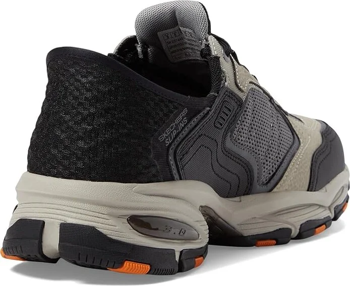 SKECHERS Vigor 3.0 Drafting Hands Free Slip-Ins Men's Shoes Taupe/Black : 7 D - Medium, Leather/Synthetic/Textile - Image 4