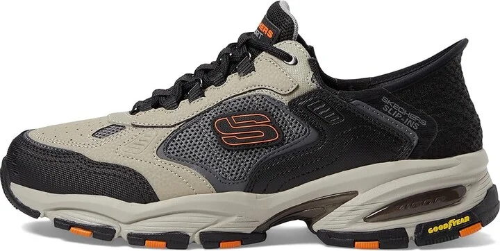SKECHERS Vigor 3.0 Drafting Hands Free Slip-Ins Men's Shoes Taupe/Black : 7 D - Medium, Leather/Synthetic/Textile - Image 6