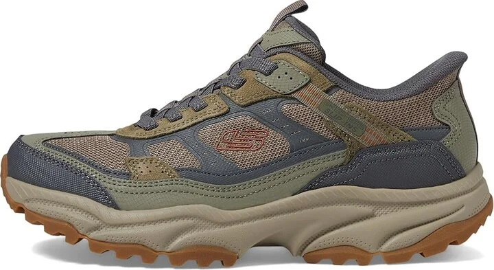 SKECHERS Vigor AT Hands Free Slip-In Sneaker Men's Shoes Olive/Gray : 9 EE - Wide, Suede - Image 5