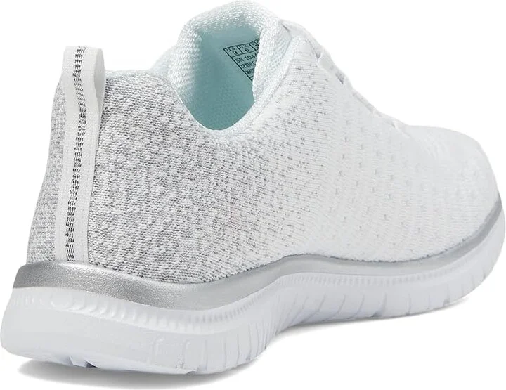 SKECHERS Virtue Lucent Women's Shoes White Silver : 9 B - Medium, Synthetic - Image 4